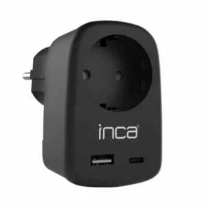 İnca IPW-42SY 1Port 12W USB+Type-C Akım Korumalı Duvar Priz - Siyah