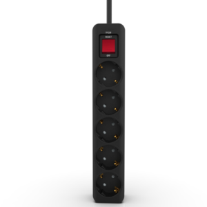 İnca IPW-44SY3 5 port Akım Korumalı Led Tuşlu Priz 3M - Siyah