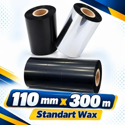 Barkod Yazıcı Ribonu 110 mm x 300 m Wax – Termal Transfer