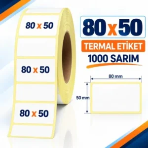 Etiket 80 X 50 Termal 1000 Sarım