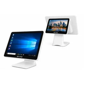 NP-POS A2 15.6" Intel Core i5 7. Nesil Çift Ekran POS PC – 8 GB RAM – 128 GB Msata SSD – Beyaz